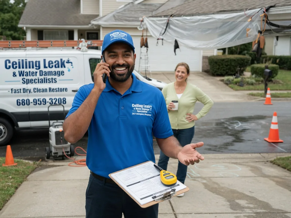 Ceiling Leak Cleanup Dows, IA FAQs
